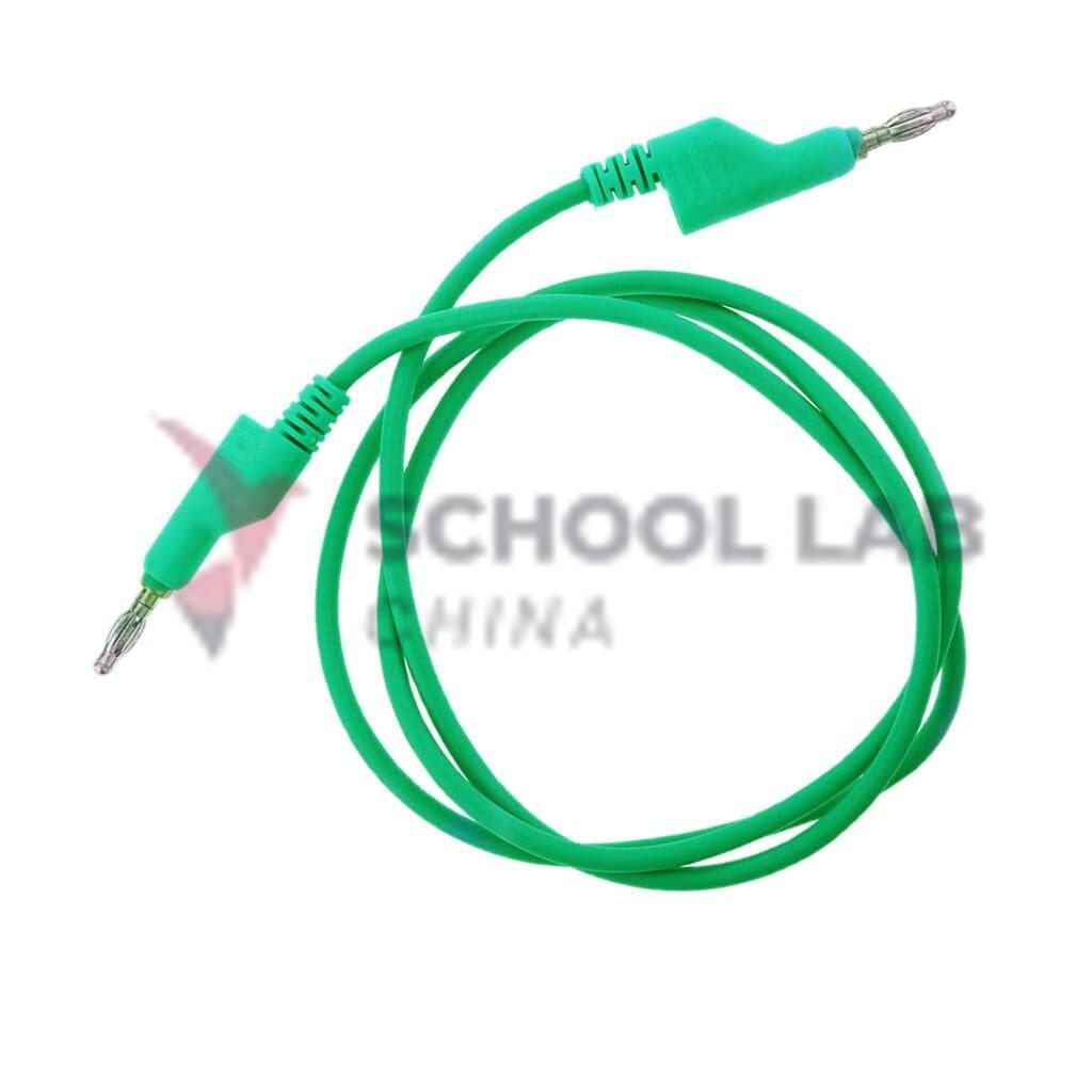 4mm Stackable Plug Leads Economy: Green, 1000mm - Pack of 5